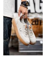 Xiaobai zapatos de hombre 2025 nueva superficie de cuero de verano deportes suela suave transpirable No. 1 zapatos de junta casual zapatos de cuero de los hombres. - details 9