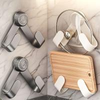 Estante para tapas de ollas con distancia ajustable, soporte para tapas de ollas para montaje en pared, herramienta de estabilización, almacenamiento, gancho para tabla de cortar, cocina - details 5