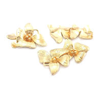 Colgantes de flores combinados de latón, Color dorado de 18K, Color plateado, joyería de alta calidad, fabricación de pendientes, accesorios Diy - details 12