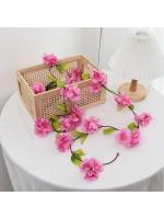 Vid de Seda de Cerezo en Blanco y Rosa Flor de Pared Colgante de 230cm para Bodas y Decoración del Hogar - details 7