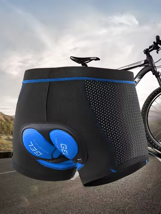 Shorts de Ciclismo Transpirables y de Secado Rápido para Hombres con Acolchado de Silicona, Tela Antidesgarro y Absorbente de Humedad para Deportes al Aire Libre, Senderismo y Entrenamiento - , Shorts de Ciclista - 1