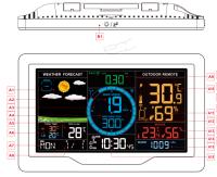 Estación de Información Meteorológica Inalámbrica Profesional con Sensor Exterior 8 en 1 con Predicción de Temperatura y Precipitación (No WiFi) Marca Newentor Uso Exterior - details 0