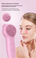 Nuevo limpiador de cabeza negra de silicona recargable, cepillo de limpieza de luz roja, compresa caliente, limpiador facial, esencia de masaje guía - details 5