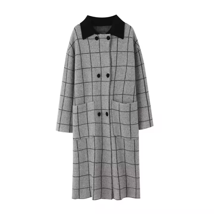 Camiseta de otoño para mujer, camiseta larga con d a, 100% pura wo, 2024 - 1
