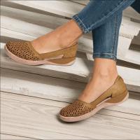 Sandalias planas con agujeros para mujer, zapatos sin cordones, informales, de verano - details 4