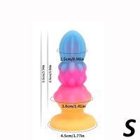 Leten consolador luminoso estimula el ano, vagina, tapón Anal, masturbador, dilatador Anal suave con ventosa, Juguetes sexuales para hombres - details 3