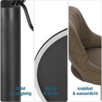 Taburete de Bar con Resaldo Diseño de Juego de 2 Taburete Giratorio 360° Altura Ajustable - details 16