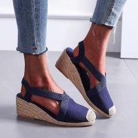 Sandalias de tacón de cuña informales de verano para mujer - details 3