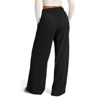 High Waisted Wide Leg Sweatpants Para Mujer Pantalones De Yoga Casuales Jogger De Cintura Baja Estilo Casual Cotton Ankle-Length - details 13