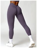 Mallas de Yoga con espalda en V para mujer, Leggings de cintura alta, levantamiento de cadera, melocotón miel, deportes - details 9