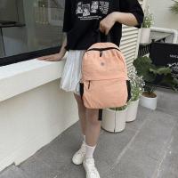 Mochila deportiva de nailon pequeña y sencilla, bolso de hombro de Color sólido de estilo coreano, bolso de mano, mochila Retro para niñas - details 23