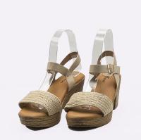 ZCtron Sandalias de tacón con hebilla y puntera abierta de esparto Sandalias de mujer Regalo para mujer - details 1