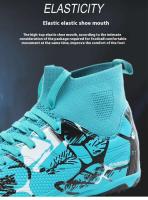 Nuevos zapatos de hombre de alta calidad con cordones de fútbol transpirables, suelas de clavos y diseño de equipos deportivos cruzados para jóvenes. - details 9