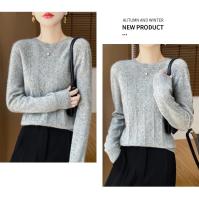 Elegante Suéter de Lana 100% Cuello Redondo, Manga Larga, Moda de Invierno para Mujeres - details 27