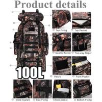 Bolsa de alpinismo de 80L/100L, mochila táctica militar grande para escalar, senderismo al aire libre, Camping, bolsas de viaje - details 7