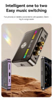 Adaptador de Audio de iluminación RGB con Bluetooth 5,3, convertidor NFC DAC de 3,5 MM, AUX Coaxial óptico Digital a transmisor receptor analógico - details 5