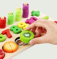 Juguete de Madera de Fruta Cortada Tablero 3-en-1 para Aprendizaje Inicial - details 12