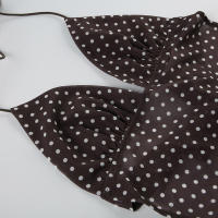 BUNO-Camisola de gasa para mujer, Top corto de leopardo Y2k, moda de verano, ropa de calle, camiseta sin mangas, Tops sexis sin mangas para mujer, chaleco con hombros descubiertos - details 30