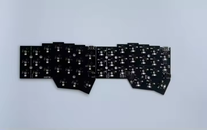 Corne V4.1 Kit de teclado separado Split Keyboard Cherry MX perfil bajo choc personalizado Hot Swap modo cableado único teclado mecánico separado Corne Mechanical Keyboard RGB QMK vial Horn para juegos disponible en blanco de teclado y accesorios Teclado - 1
