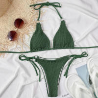 Bikini con tirantes cruzados para mujer, traje de baño Sexy con Tanga, traje de baño de moda para chica caliente, 2024 - details 4