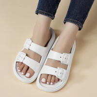 Pantuflas De Plataforma Gruesa Para Mujer Verano Playa Cómodas Antideslizantes Suela Suave Baño Hogar Zapatillas De Verano - details 11