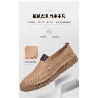 Nuevos zapatos informales de cabeza redonda para hombres, mocasines de cuero para hombres - details 9