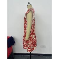 Vestido de verano para mujer con cuello redondo, manga con volantes y estampado de volantes - details 2