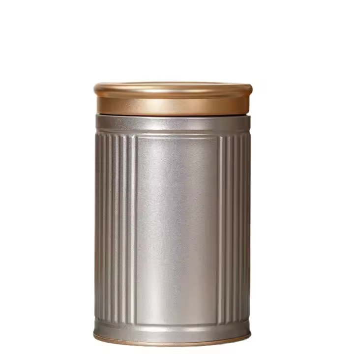 Contenedor de almacenamiento de té portátil para decoración del hogar, Mini lata de té vacía, tarro de almacenamiento de hierro redondo para viaje, 2 uds. - 1