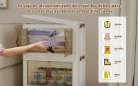 Rcynview Caja de Almacenamiento Plegable de Plástico  Chest de Almacenamiento con Ruedas para Niños - details 5