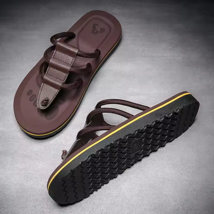 Nuevas chanclas de los hombres antideslizantes desgaste exterior zapatillas eva de los hombres casual playa zapatillas frescas - 1