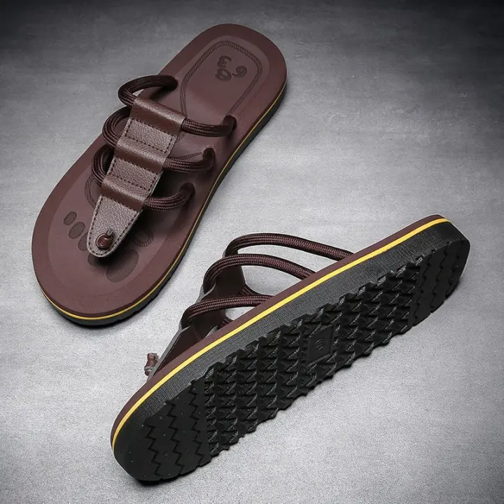 Nuevas chanclas de los hombres antideslizantes desgaste exterior zapatillas eva de los hombres casual playa zapatillas frescas - 1