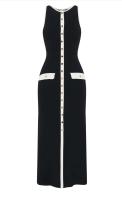 Elegante Vestido de Punto para Mujer Vestido Largo de Verano sin Mangas Estilo de Oficina Chic - details 7
