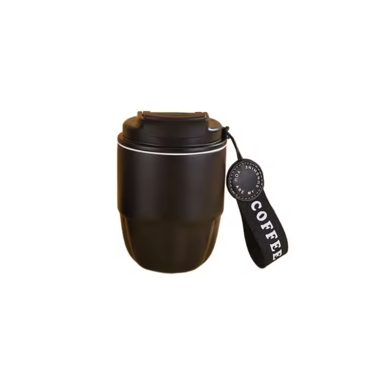 Mini taza de café creativa de acero inoxidable, taza de bebida doble portátil de pequeña capacidad, frascos de vacío simples a la moda para parejas - 1