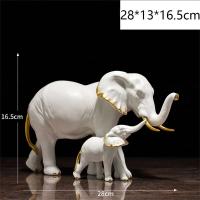 Estatuilla de esculturas de animales para decoración del hogar, elefante de la suerte, estatua de resina, adorno para manualidades, decoración de habitación, regalo de Navidad DIY - details 17
