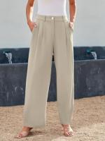 Cargo de cintura alta para mujer Pantalones rectos primavera-otoño - details 8