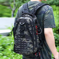 Mochila de pesca de gran capacidad para hombre, bolsa táctica Molle para senderismo, Camping, con caña de fundición de señal láser - details 2