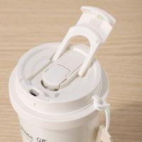Termo portátil de acero inoxidable con diseño de flores, a prueba de fugas, capacidad de 500 ml, con pajita, doble pared, para viaje y uso en el coche. - details 19