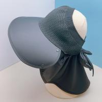 Sombrero de protección solar de ala grande, puede atar cola de caballo, cubierta superior de sombrero, protección facial, cuello, sombrero de sol para mujer, viaje de verano, sombrero de cubo transpirable - details 3