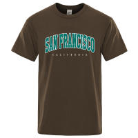 Camiseta holgada de algodón para hombre, ropa con letras de la ciudad de San Petersburgo, California, EE. UU., de gran tamaño, a la moda, de verano, Tops holgados informales - details 9