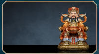 Estatua de resina de Buda del Este de Fusheng, nueva decoración de atracción, silla de dragón de cinco rutas, cuenco del tesoro, dios de la riqueza - details 0