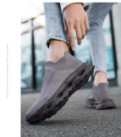 Zapatillas de moda para hombre Flyknit Mesh Stretchy Soft Sole Zapatos casuales al aire libre Zapatos para correr - details 16