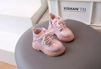 Kids Boots for Girl Fashion Korean Style Breathable Children Short Ankle Boots Non-slip Glitter Thick Bottom Girls Leather Boots - details 11