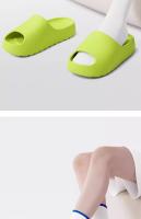 Pudín zapatillas de las mujeres de fondo grueso de verano casa baño sandalias de baño antideslizante pisando zapatillas de mierda afuera - details 6