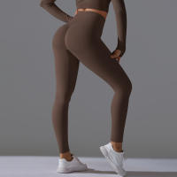 Hamidou-Pantalones deportivos de Yoga para mujer, mallas de cintura alta y caderas ajustadas, glúteos de melocotón, pantalones de Yoga desnudos de cintura alta - details 89