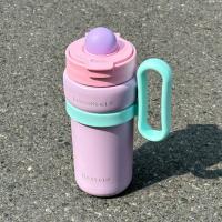 Taza térmica de doble bebida de 900ml, taza con pajita de gran capacidad de acero inoxidable, cómoda Taza Termo portátil que mantiene el frío y el calor - details 3
