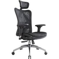 Silla de Oficina ergonómica, Respaldo Alto, Asiento Trasero de Malla, Transpirable, reposabrazos 3D Ajustable y Soporte Lumbar, Base de Metal (Negro) - details 0