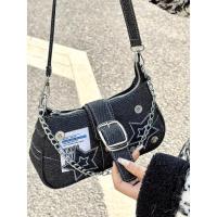 Bolso de hombro pequeño de lona con forma de estrella para mujer con estilo moderno. - details 2