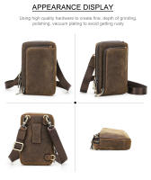 CONTACT'S Crazy Horse-Bolso cruzado de cuero para hombre, riñonera informal, bolso de hombro con bolsillo para teléfono pequeño - details 10