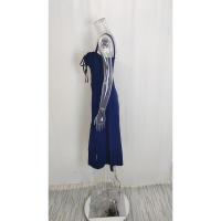 Vestido de primavera 2025 para mujer, estilo europeo y americano, estampado floral francés, sin espalda, con abertura y tirantes finos. - details 9