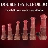 Leten-consolador realista de animales para mujeres, 6 tamaños, caballo grande, ventosa, pene, juguetes para mujeres, Vagina, orgasmo, tapón Anal, juguete sexual para lesbianas - details 1